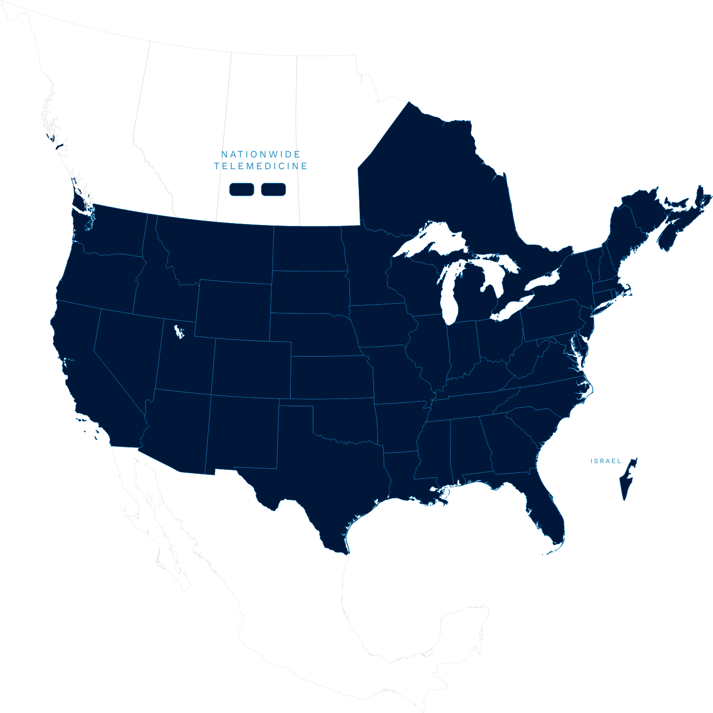 Map Empty Telemedicne Israel